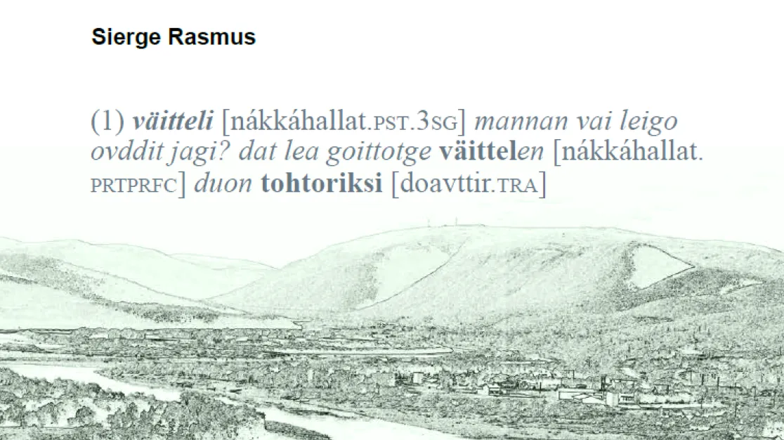 Sierge Rasmus nákkosgirjji ovdasiidu