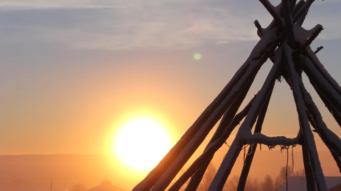 Picture of the returning sun. Once again shining in Guovdageaidnu.