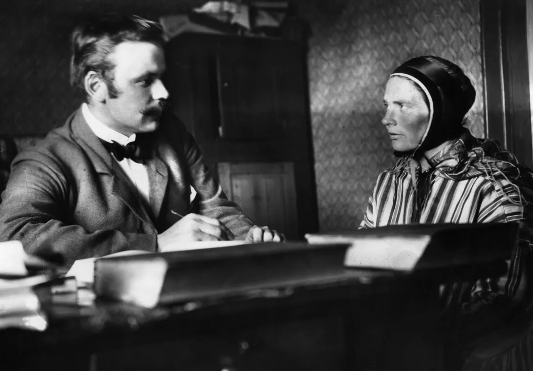 Konrad Nielsen ja Báhpa-Elle. Govva: Norsk Folkemuseum